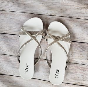 **3 for $30**  Sparkley white slides